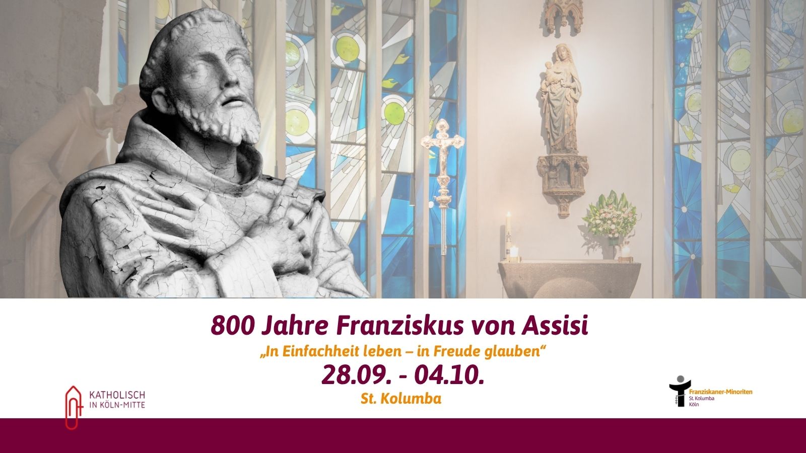 franz von assisi festwoche st kolumba (1600 x 900 px)