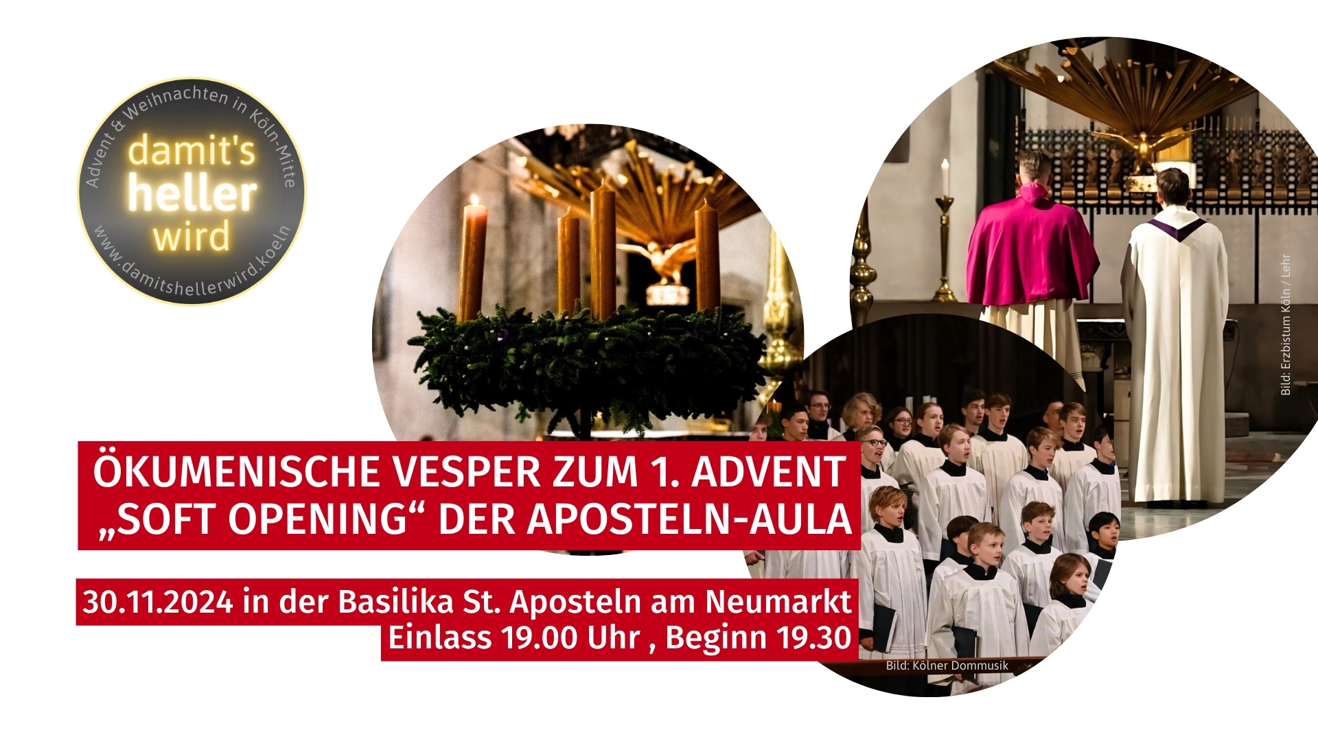 Ökumenische Vesper zum 1. Advent „Soft Opening“ der Aposteln-Aula (1920 x 1080 px)